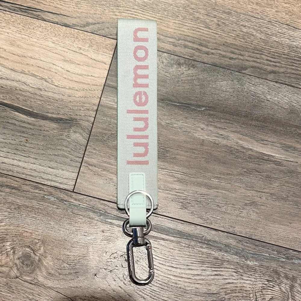 lululemon athletica Mint Green and Pink Wrist Strap Key Holder - Picture 1 of 4